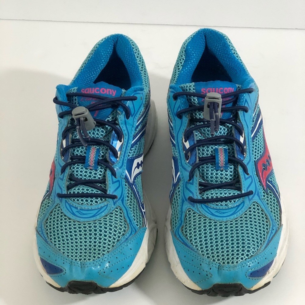 Saucony Shoes Womens 9 Blue Pink Running Athletic Mesh Upper Lightweight